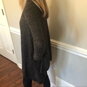 Cute brownish/black cardigan with spots of color
